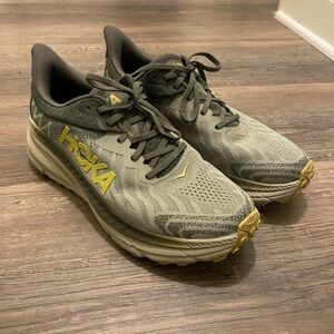 Hoka Men's Athletic Shoes in Gray and yellow